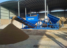 大型篩沙機工作現場